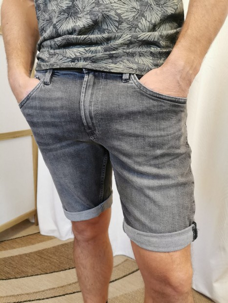 Short en jean homme gris foncé 615 3959 - GARCIA