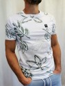 T-shirt homme blanc imprimé végétal R41208 50 - GARCIA