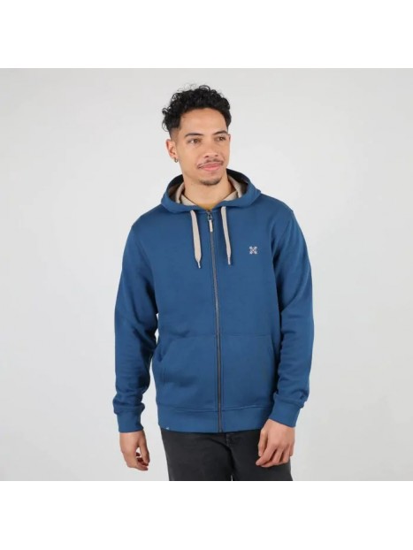 Sweat à capuche zippé bleu homme OXV931182 XOCE - OXBOW