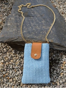 Pochette pour smartphone bleu ciel 502430