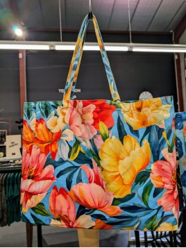 Sac cabas imprimé floral