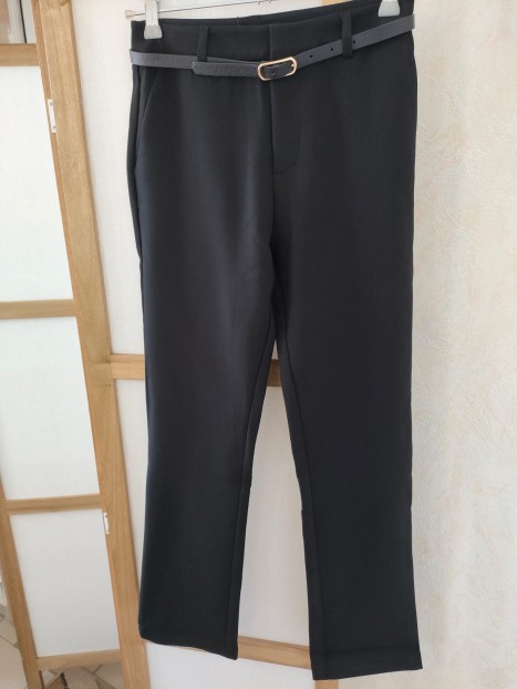 Pantalon noir femme avec ceinture 10056391 000 - TIFFOSI