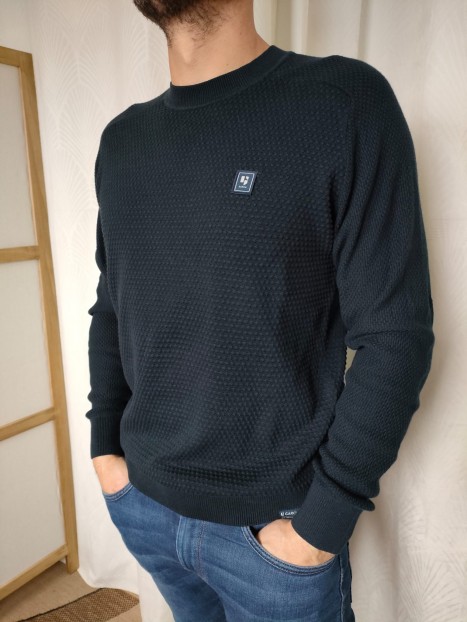 Pull structuré homme marine U41049 292 - GARCIA