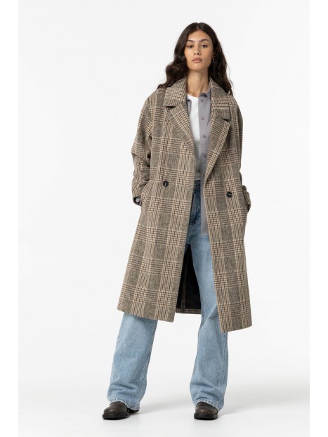 Manteau long femme à carreaux 10056537 168 - TIFFOSI