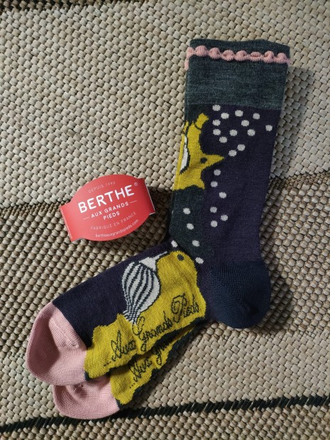 Chaussettes femme Fleur BAG22F 2 - BERTHE AUX GRANDS PIEDS