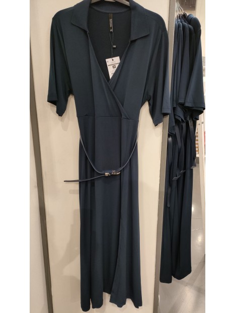 Robe marine col chemise avec ceinture 10059507 790 - TIFFOSI