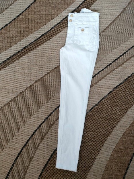 Jean femme skinny taille haute blanc 10059490 11028 - TIFFOSI