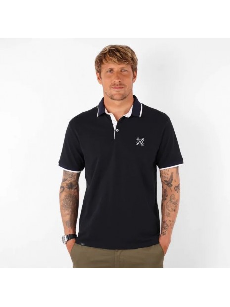 Polo homme noir Nachem XNOIR - OXBOW