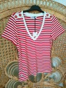 T-shirt marinière femme rouge 241-DINA 1016 - MORGAN