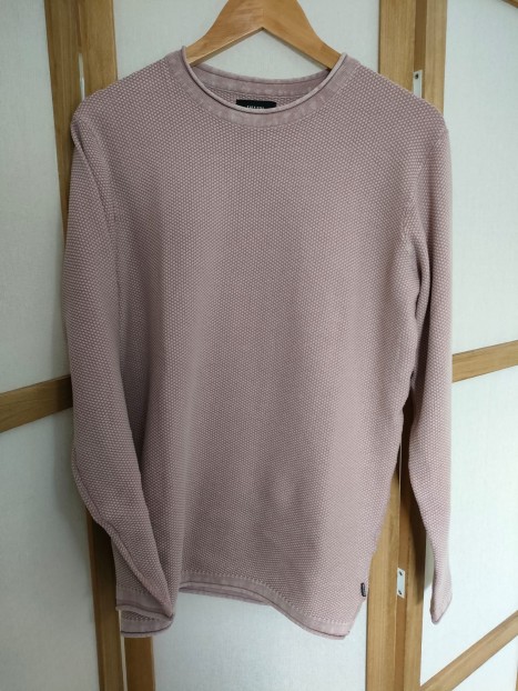 Pull rose homme col rond 10060118 611 PULL