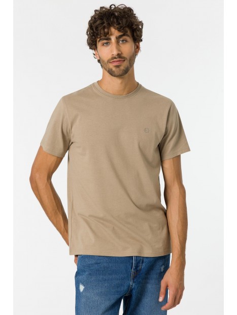 T-shirt beige homme col rond 10048304 174 - TIFFOSI