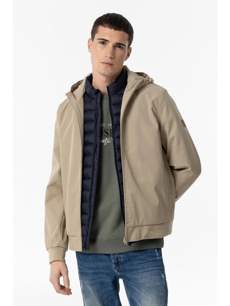 Veste à capuche beige homme 10060337 145 - TIFFOSI