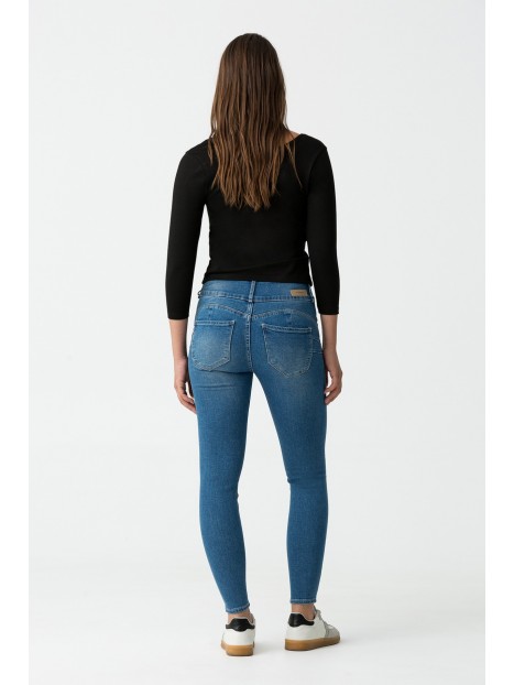 Jean skinny femme double bouton 10059489 C1028 - TIFFOSI