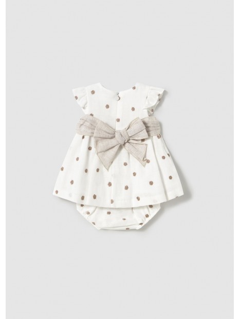 Robe bébé brodée à pois avec protège-couche 1859 027 - MAYORAL