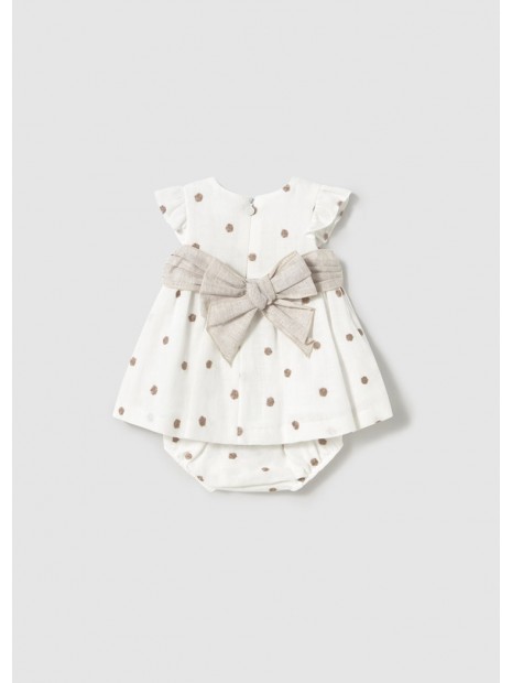 Robe bébé brodée à pois avec protège-couche 1859 027 - MAYORAL