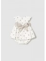 Robe bébé brodée à pois avec protège-couche 1859 027 - MAYORAL