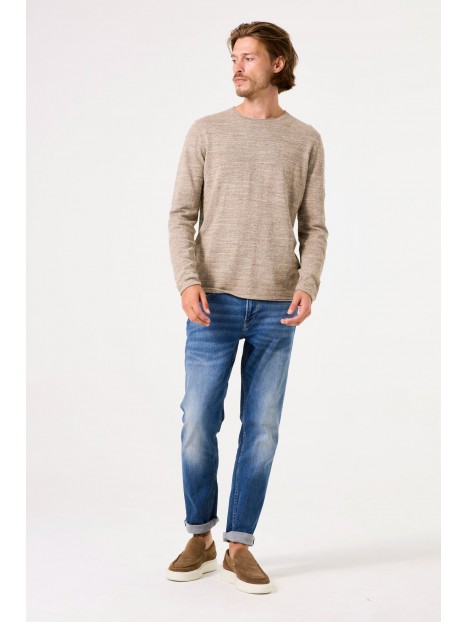 Pull marron homme col rond Z1086 2156 - GARCIA