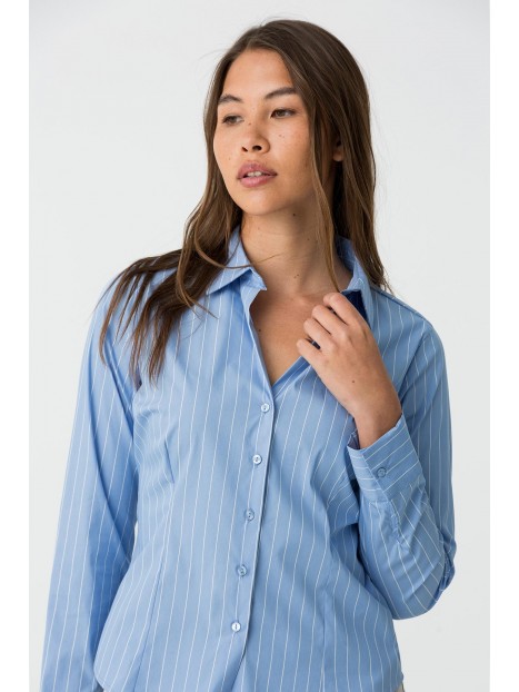 Chemise bleue rayée femme 10059311 749 - TIFFOSI