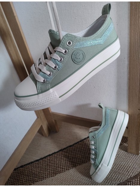 Baskets basses femme vertes INDIRA AA - LES PETITES BOMBES