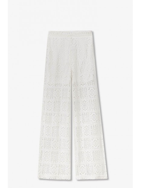 Pantalon femme blanc brodé 10059936 110 - TIFFOSI