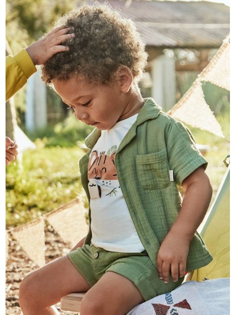 Chemise verte bébé garçon 1111 083 - MAYORAL