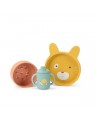 Set vaisselle silicone Trois petits lapins 678231 - MOULIN ROTY