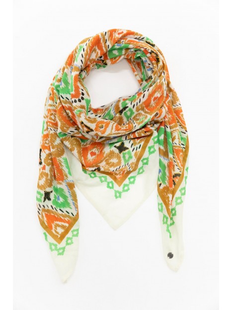 Foulard femme carré imprimé multicolore 120 x 120 cm P40132 5885 - GARCIA