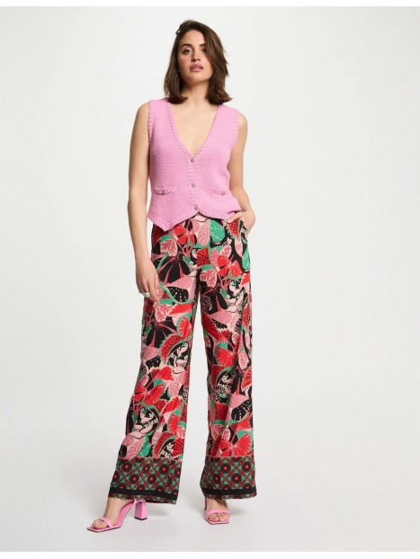 Top gilet rose 251-MGILET 1072 - MORGAN