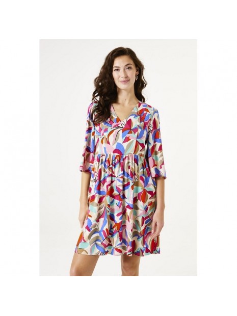 Robe mi-longue évasée multicolore D50080 2514 - GARCIA