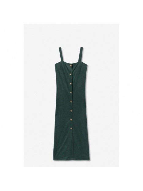 Robe verte boutonnées à bretelles 10059917 868 - TIFFOSI