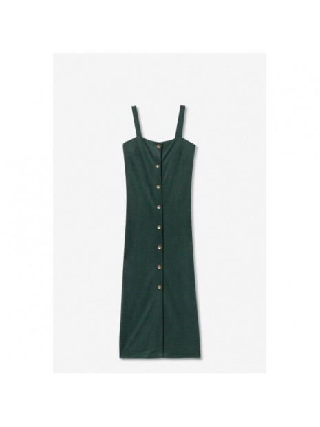 Robe verte boutonnées à bretelles 10059917 868 - TIFFOSI