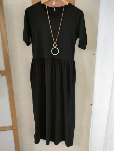 Robe noire Derby 26965 9999 - SOYACONCEPT