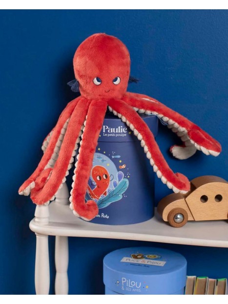 Peluche poulpe Paulie Les aventures de Paulie 676026 - MOULIN ROTY