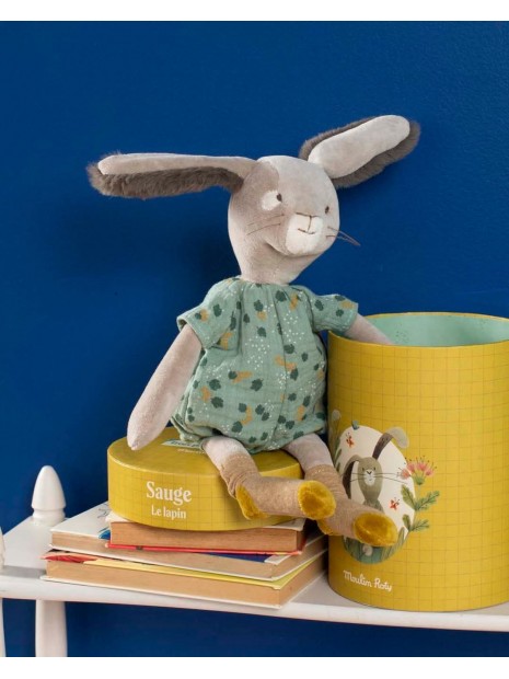 Peluche lapin sauge Trois petits lapins 678027 - MOULIN ROTY