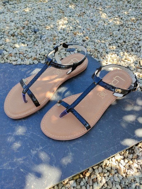 Sandales femme noires BULLE MESNR - LES PETITES BOMBES