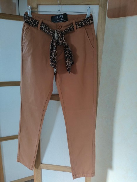 Chino femme camel KRISTINWCOL 1146 - LE TEMPS DES CERISES