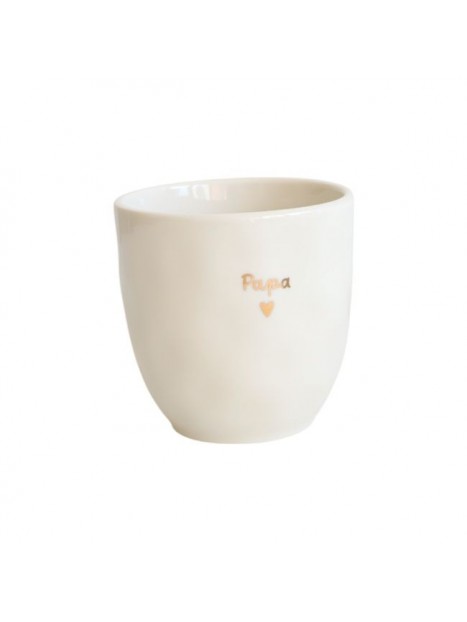Tasse à café en céramique Papa coeur doré 37213 - LE PETIT SOUK