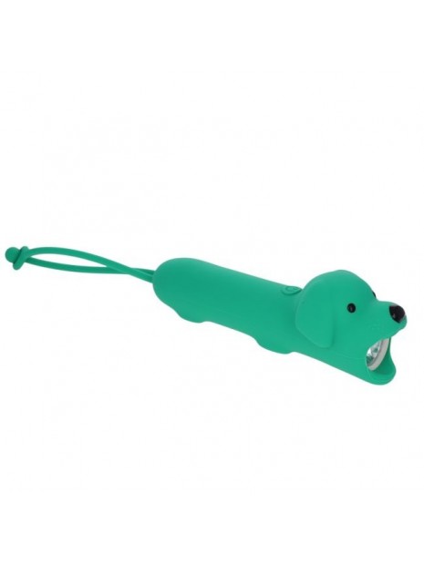 Lampe torche en silicone Chien verte 37155 - LE PETIT SOUK