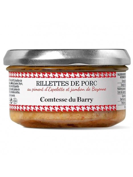 Rillettes de porc au piment d'Espelette et jambon de Bayonne 140g 51239254 - COMTESSE DU BARRY