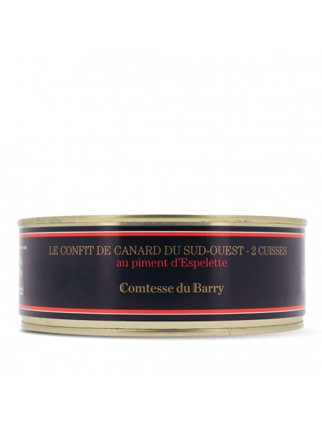 Confit de canard du sud-ouest 2 cuisses au piment d'Espelette 775g 51239254 - COMTESSE DU BARRY