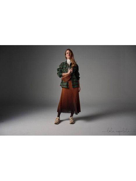 Veste à carreaux femme col chemise VT050W25 184 - LOLA ESPELETA