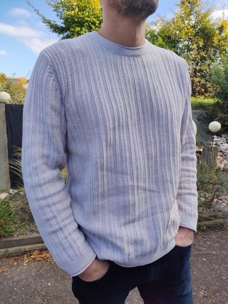 Pull maille écru homme col rond I51241 822 - GARCIA
