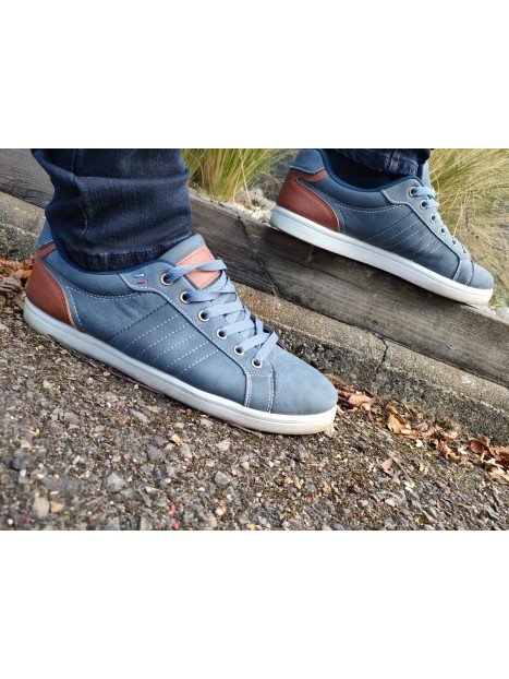 Baskets basses bleues homme B326