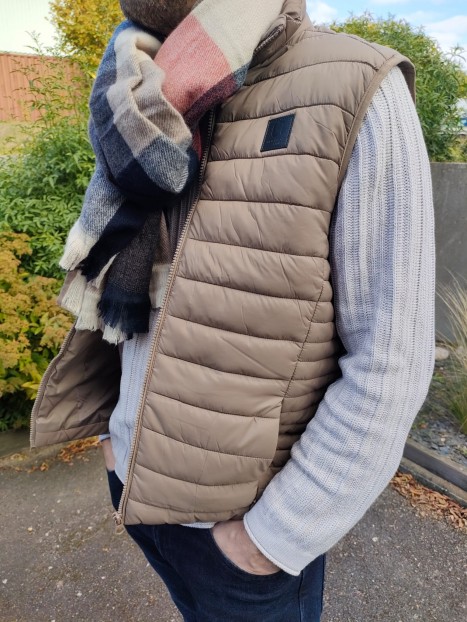 Doudoune sans manches taupe homme CROZ 0459 - LE TEMPS DES CERISES