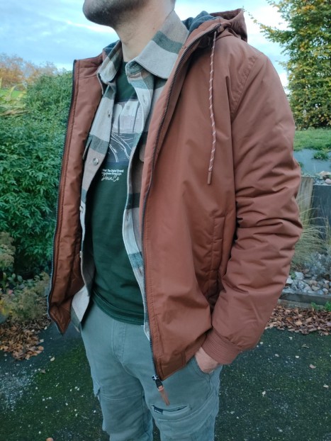 Manteau à capuche marron homme 10061828 270 - TIFFOSI