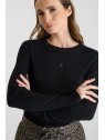 Pull noir femme STEFY 0001 - LE TEMPS DES CERISES