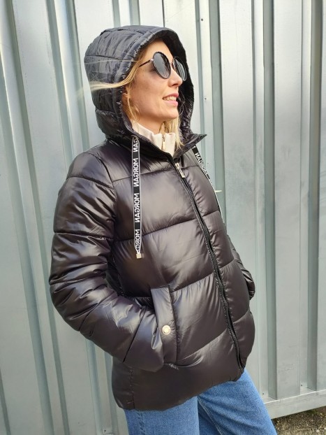 Doudoune noir brillant femme 252-GMODOU 979 - MORGAN