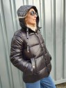 Doudoune noir brillant femme 252-GMODOU 979 - MORGAN