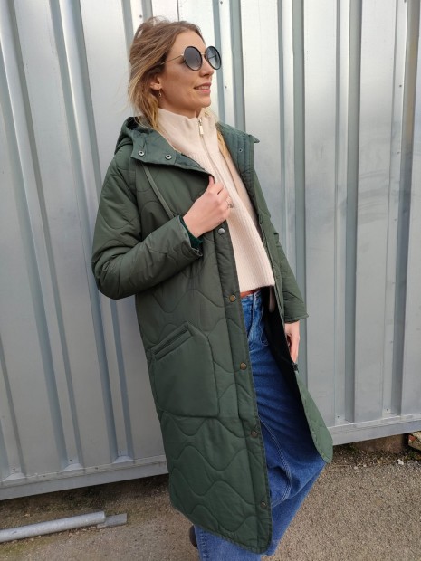 Manteau vert femme MA560W25 494 - LOLA ESPELETA