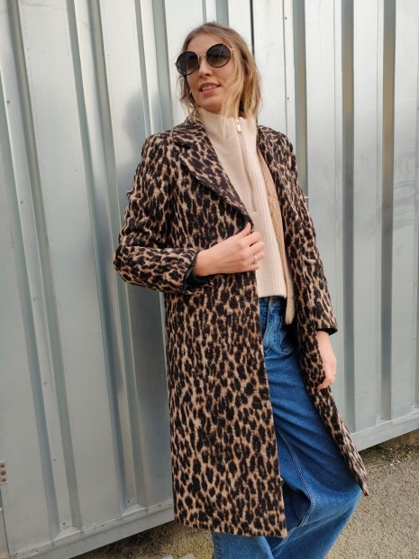 Manteau long léopard 10062219 000 - TIFFOSI